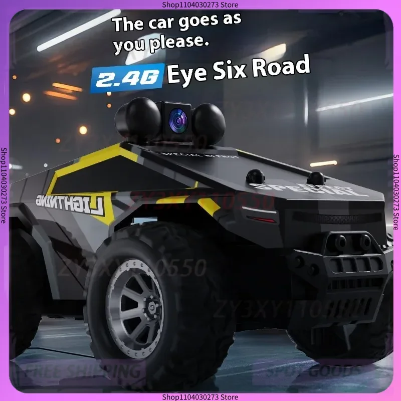 سيارة جديدة 2.4G تعمل بالتحكم عن بعد مع التصوير الجوي 1:28 لعبة التقاط التسلق عالية السرعة على الطرق الوعرة تكنولوجيا سوداء متقدمة