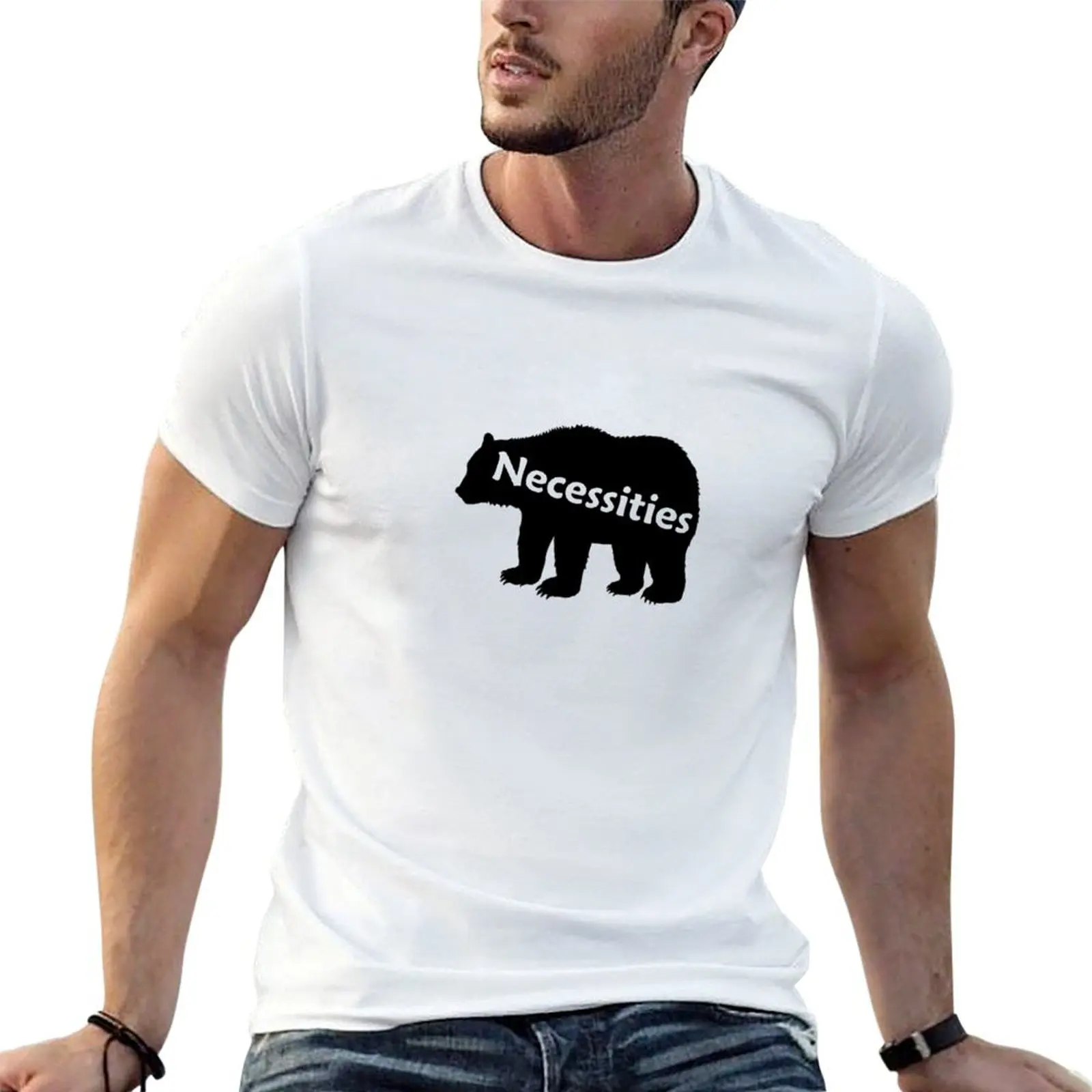 

Bear Necessities Sticker T-Shirt cotton t shirts high quality t shirt man plain cotton t shirts man 100% T-shirt