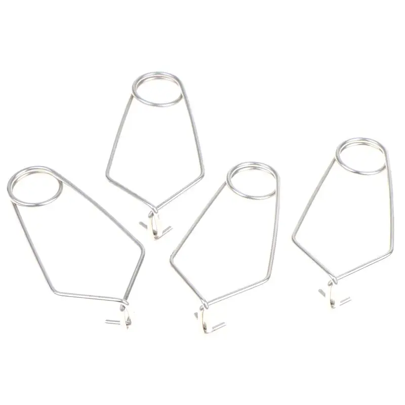 Federdraht-Seilhülsen-Clip 4/8 Stück, leichter, robuster Kabelhalter-Clip für die Organisation von Rucksack- und Campingausrüstung – Detail 3