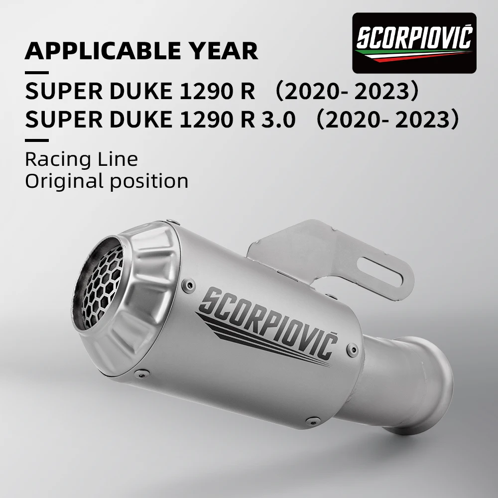 

Motorcycle Exhaust Pipe Tail End Muffler Slip on For SUPER DUKE 1290 R