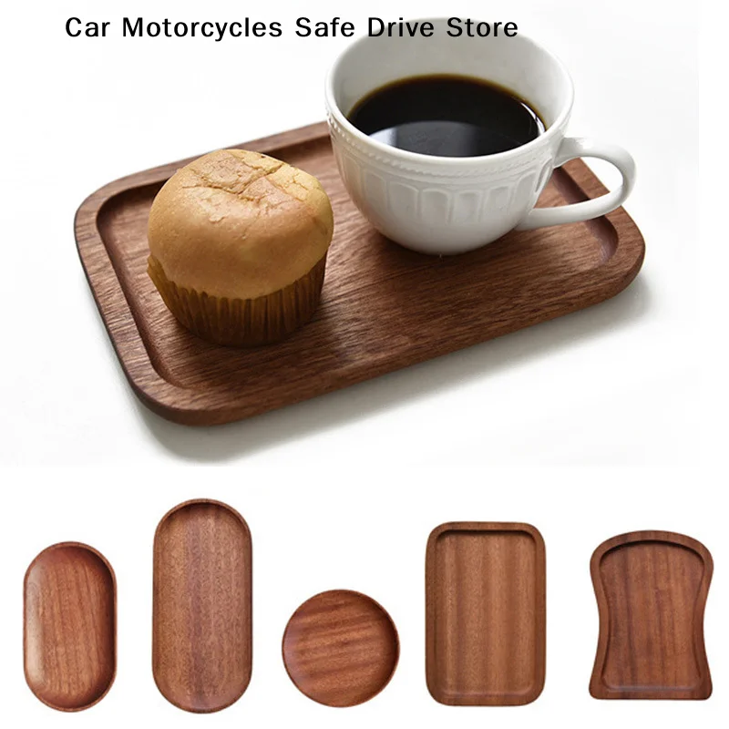 Holztablett aus Einem Stück Walnussholz Ohne Verbindungen Natürlich Geschnittenes Holz-Servierbrett Kaffee- und Teetabletts Neues Tischzubehör