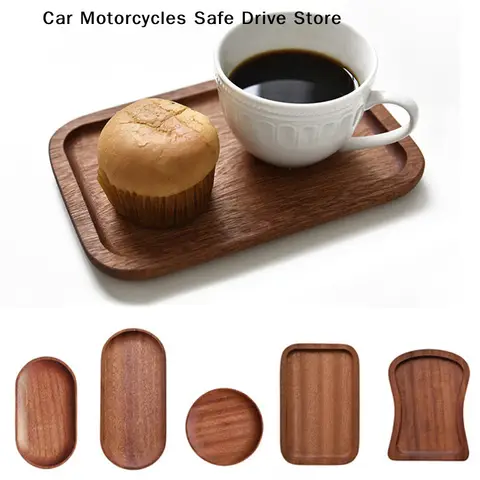 Wooden Tray Whole Piece Walnut No Splicing Wooden Serving Board Natural Cut Wooden Serving Trays Coffee Tea Trays New Tableware