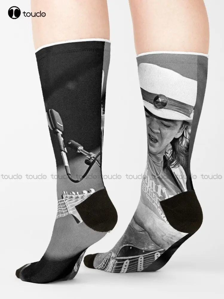 Stevie Ray Vaughan Performs Memories Socks Cow Socks Personalized Custom Unisex Adult Teen Youth Socks Custom Gift Streetwear