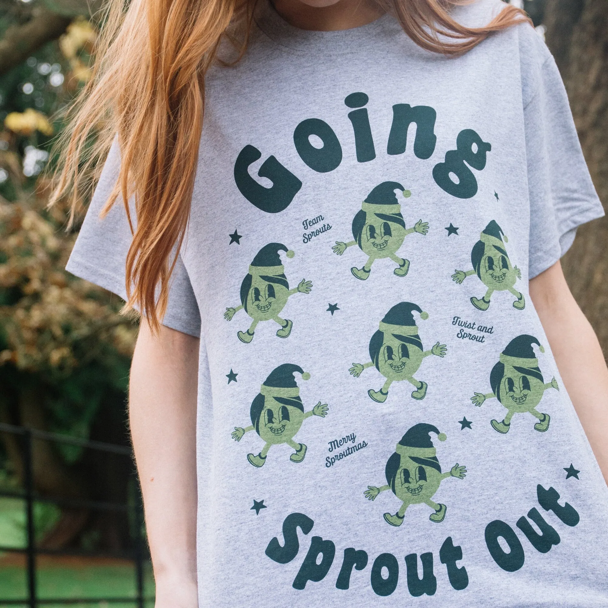 Going Sprout Out Women's Christmas T-Shirt