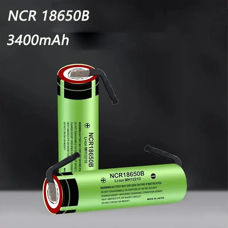 NCR 18650B 100% Original Nuevo18650 Li-ion recargable de la batera de 3400 mAh 3,7V para linterna/or +DIY nquel pieza