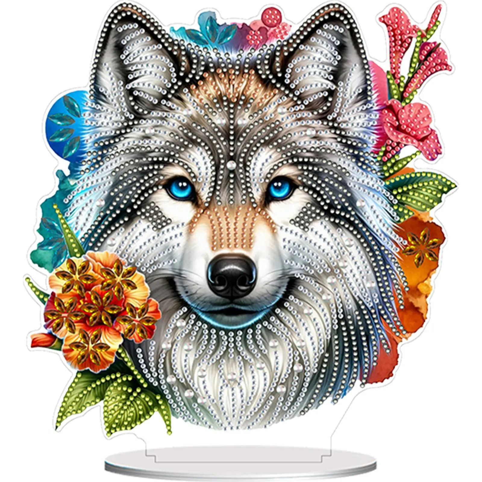 

PVC Round Special Shaped Snail Cross Fairy Windmill Bench Wolf 5D DIY Diamond Art Tabletop Decorations Bedroom Table Decoration