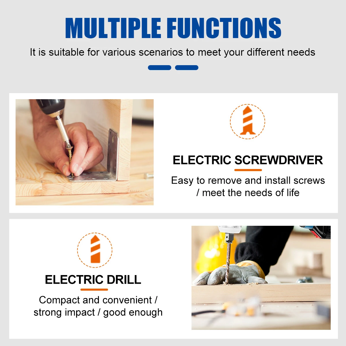 Drillpro 18V Electric Screwdriver 520N.m Brushless Cordless Screwdriver Impact Drill Impact Driver For Makita Battery