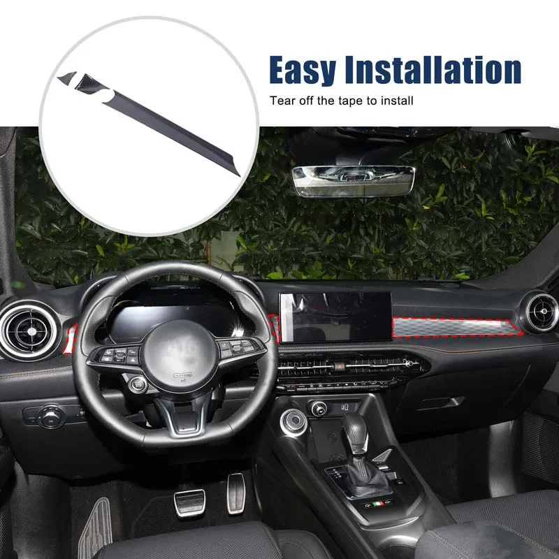 For Alfa Romeo Tonale real carbon fiber car center console dashboard panel decorative cover interior modification accessories image 2