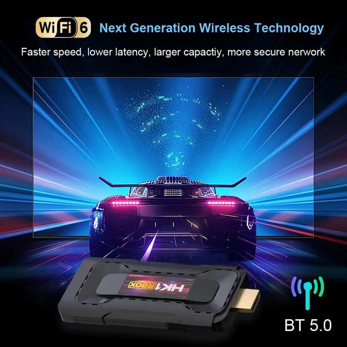 popop HK1RBOX D8 Android 13.0 TV Stick 2G+16GB RK3528 Quad-Core ARM Corter TV BOX, Support Dual 2.4G/5G WiFi6,BT 5.0, USB 3.0 view 2