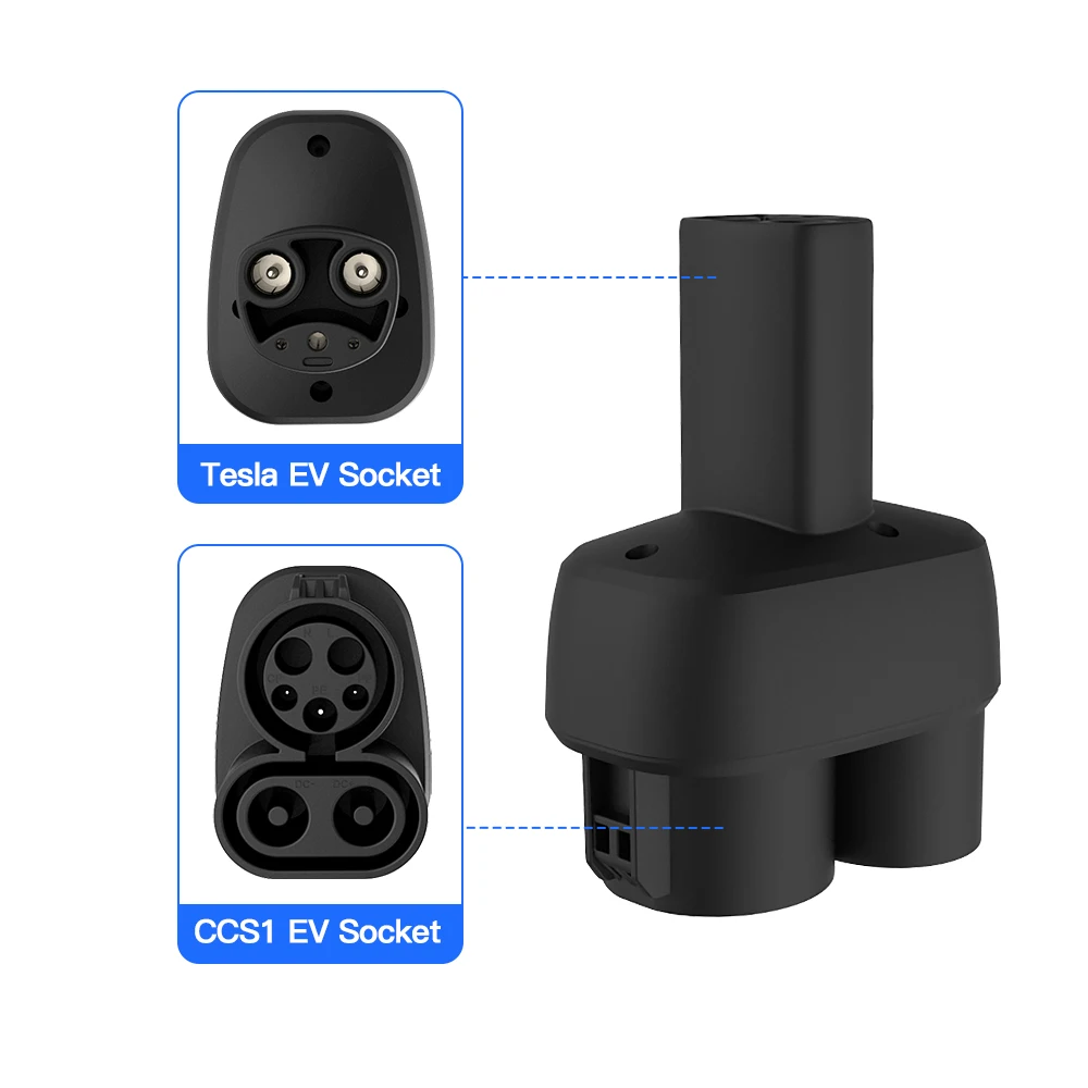 Kolanky CCS1 a Tesla nuovo modello adattatore per caricabatterie EV 250A DC connettore di ricarica per veicoli elettrici per ricarica rapida modello