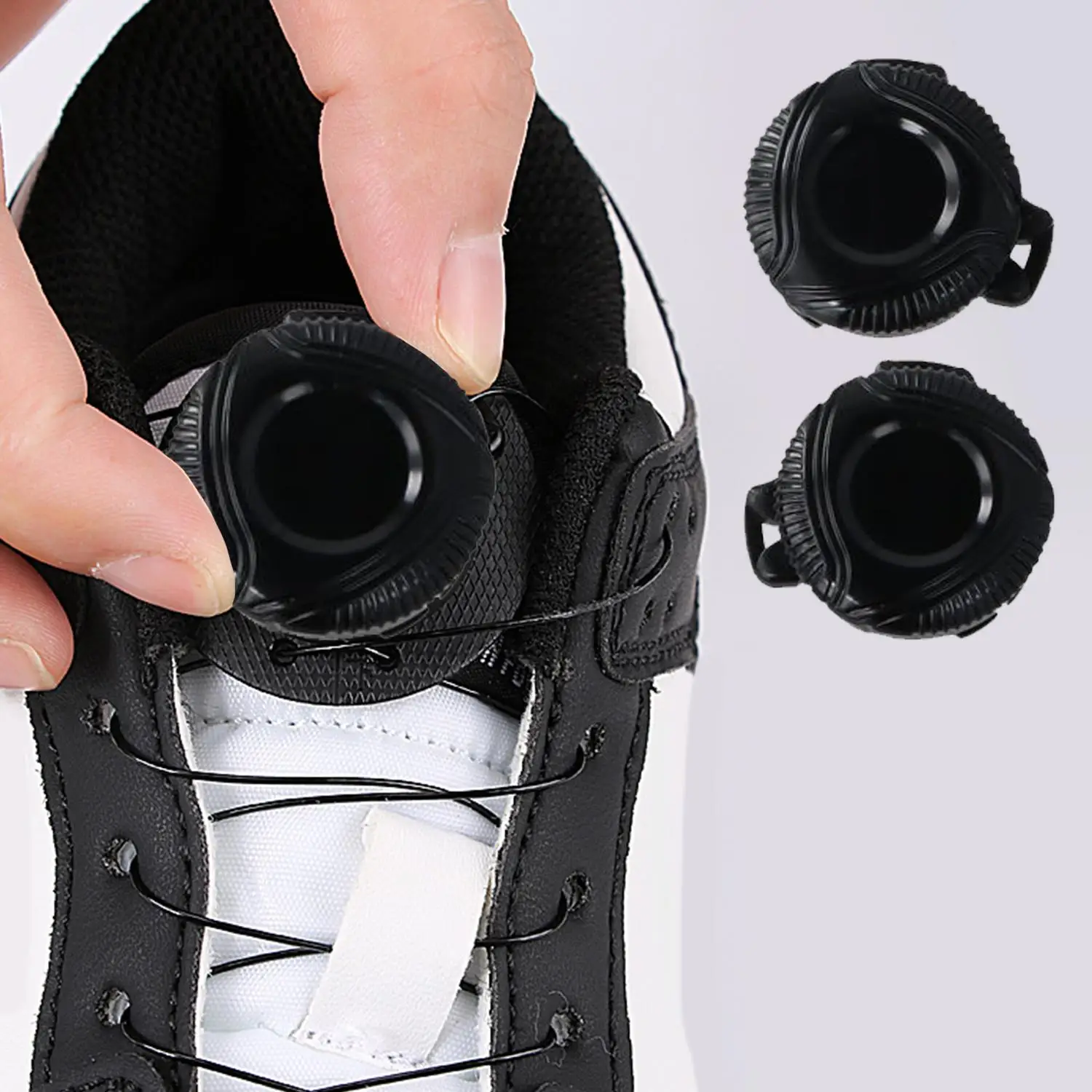 Portable Rotating Automatic Buckle Shoes Revolving Buckle Elastic No Tie Tight-loose Buckle Repair Rotate Button High Quality