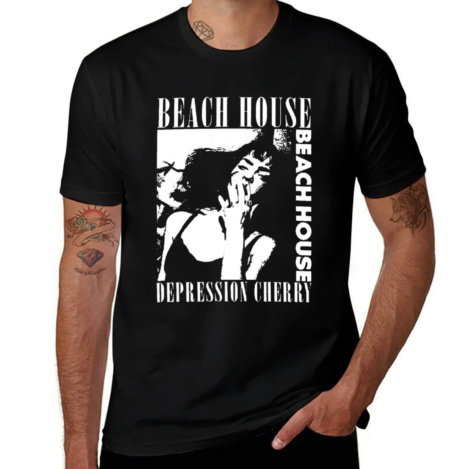 

Depression cherry T-Shirt man t shirt summer man tshirt cotton t shirts man 100% T-Shirt