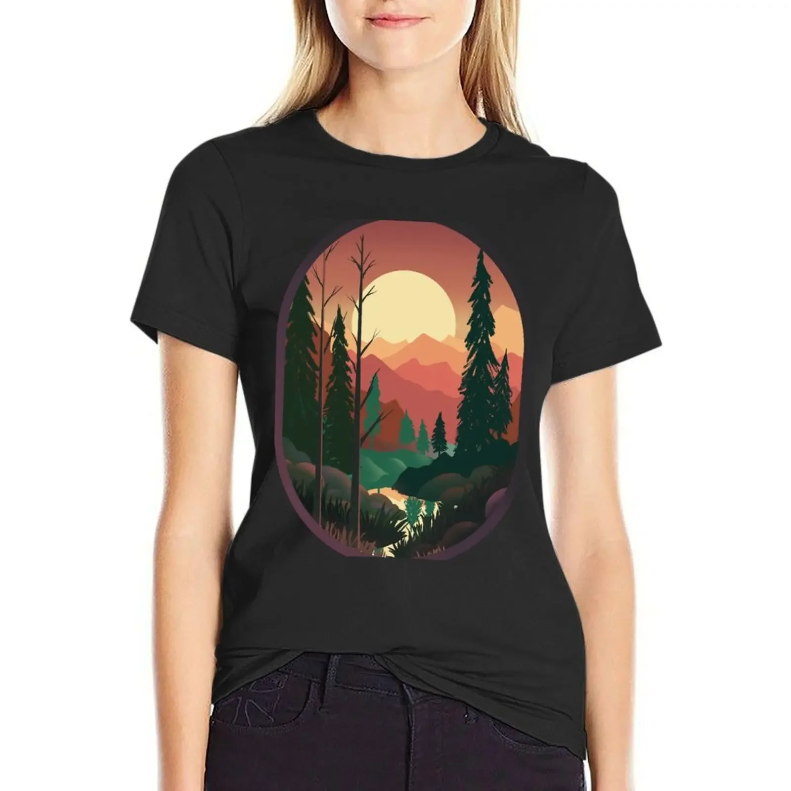 

Mountain Range Sunset T-shirt lady clothes cute clothes Women clothes