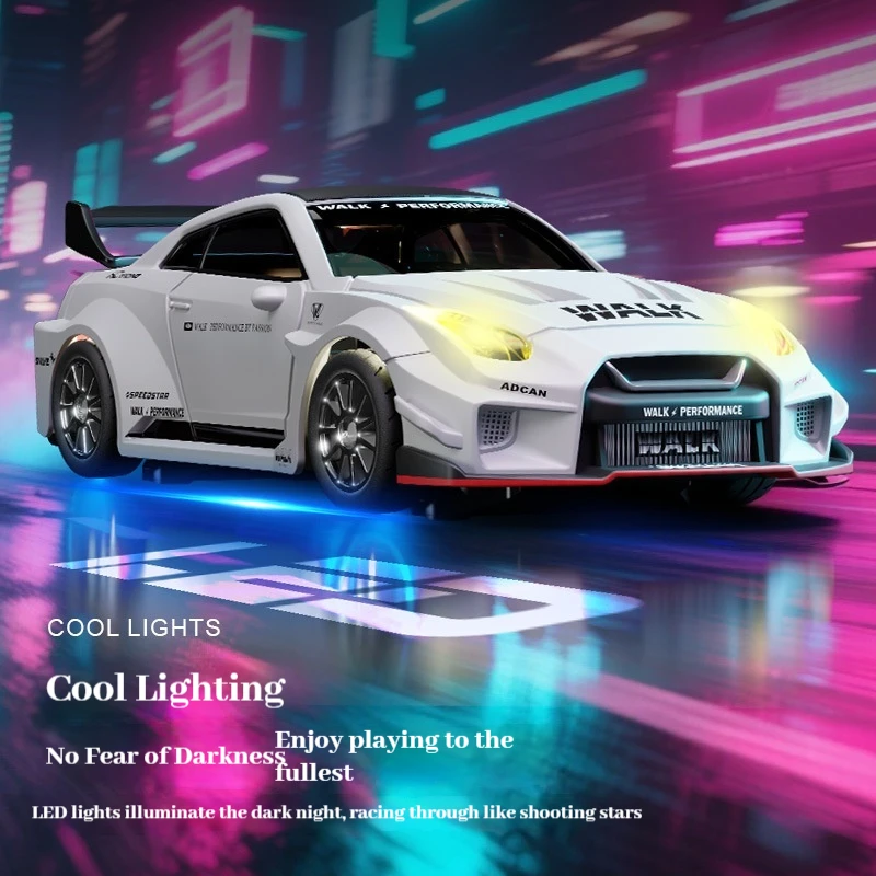 

Taiho Hongxing Model 1:34 Alloy Full Scale GTR Four wheel Drive Remote Control Car Children's Toy Pocket RC Desktop Drift Car