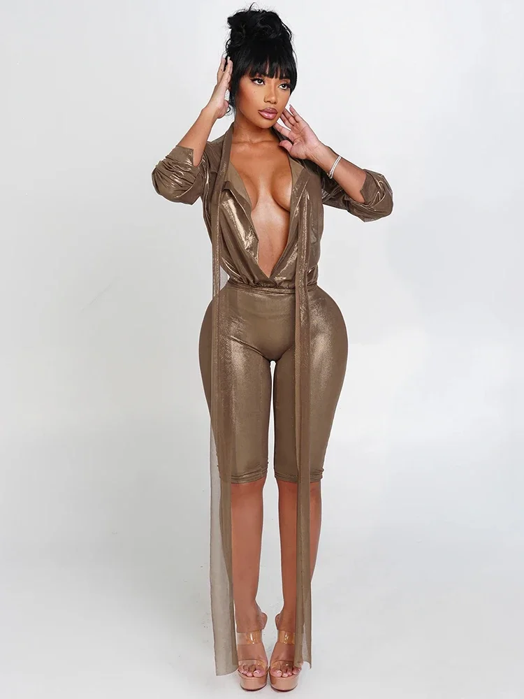 

Leosoxs сексуальный шелковистый комплект из 2 предметов, женские прозрачные укороченные топы + велосипедные шорты, одинаковые узкие полуночные хипстерские уличные наряды