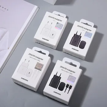 Samsung s23 fe usb tipo c 25w carregador de carga super rápida pd ue cabo adaptador de alimentação de parede para galaxy a55 a52 a54 a53 a34 a73 s24 5g
