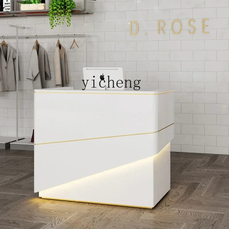 H19- checkout page Mini small paint clothing store Reception desk Shopping guide Welcome desk