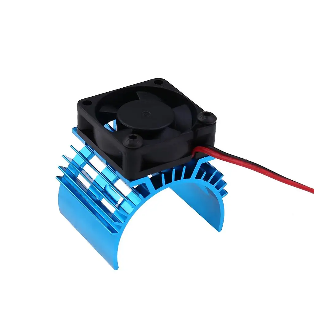 Disipador de calor de motor 1/10 RC 540 con ventilador de refrigeración para repuestos axiales