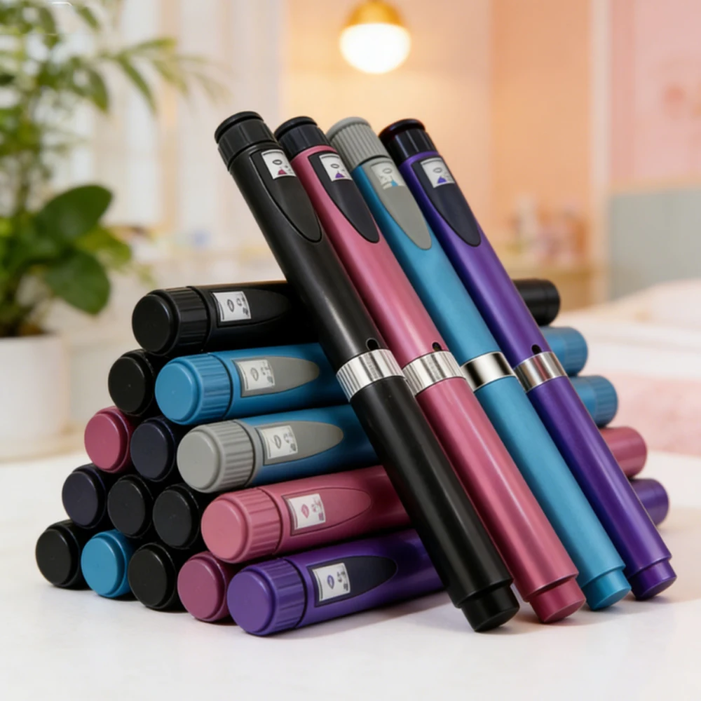 1//2/5/10Pcs Metal Reusable Injection Pen Adjustable 3ml Cartridge Injector Pen