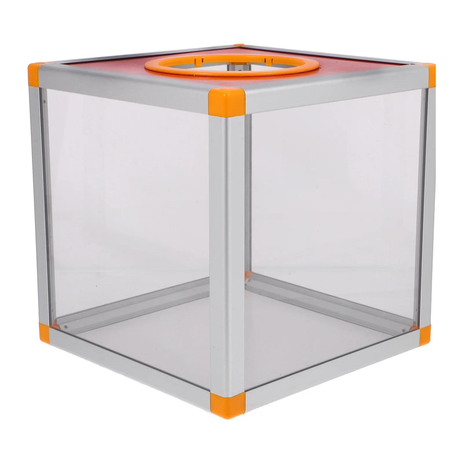 

20Cm Clear Raffle Ball Game Multifunctional Ticket Donation Container Acrylic Drawing Box For Fundraising Voting Charity
