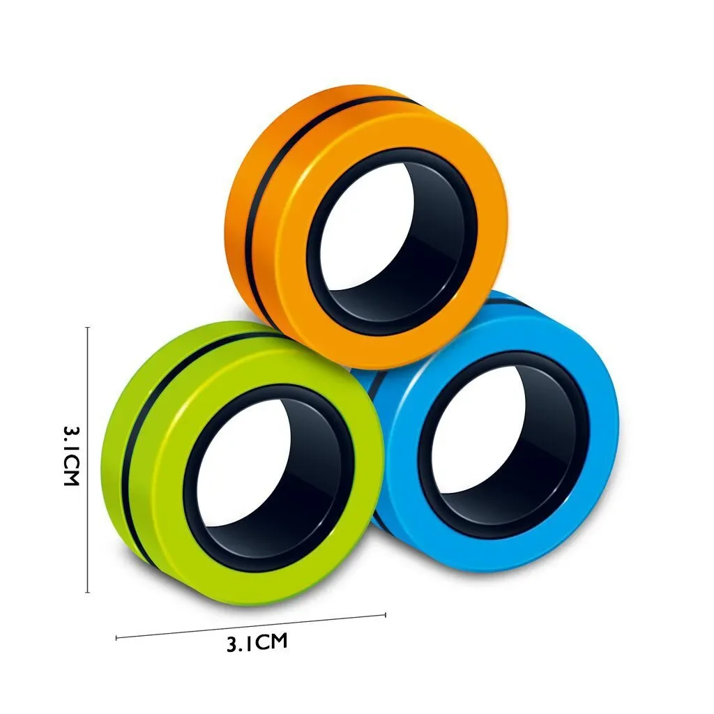 재미있는 피젯 스피너 마그네틱 링 압축 해제 장난감, 스트레스 방지 피젯 장난감, 핫웰 스트레스 해소 장난감, 매직 링 감압 장난감