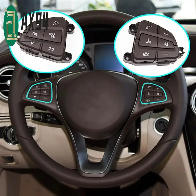 

AX94-Car Multifunction Steering Wheel Control Switch Buttons For Mercedes BENZ C GLC Class W205 A0999050200 A0999050300 Parts Br