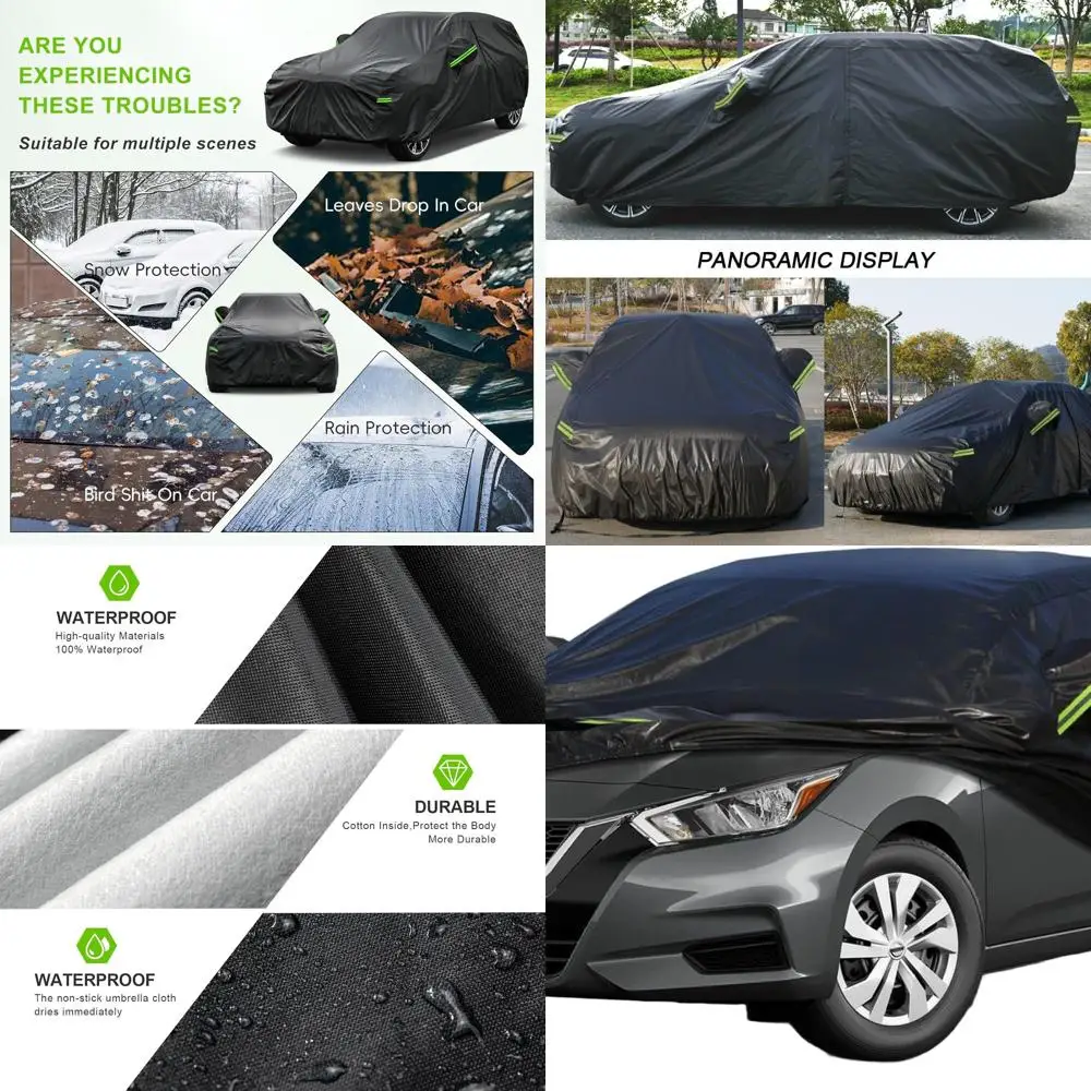 

Универсальный водонепроницаемый 7-слойный автомобильный чехол для наружной защиты, подходит для Nissan Versa, Acura Integra/RSX, Toyota Corolla Celica, Suba