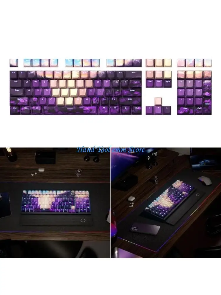 

H37F 108/135 Valley PBT Keycaps Oil-Resistant Front Print Backlit for Gaming Typist
