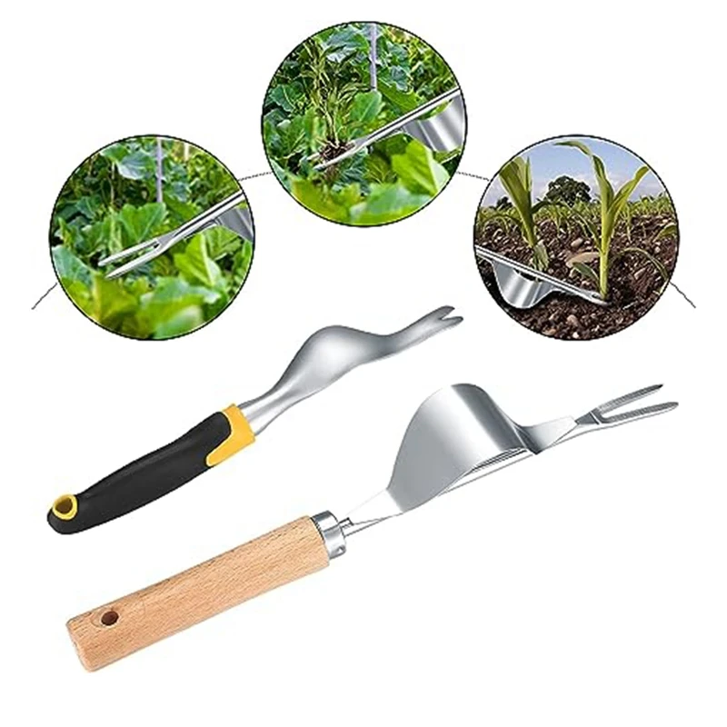 Set Of 2 Hand Weeder Pulling Tools Garden Weeder Removal Tool For Garden Yard Lawn Farm Weed Root Digging Durable Easy To Use