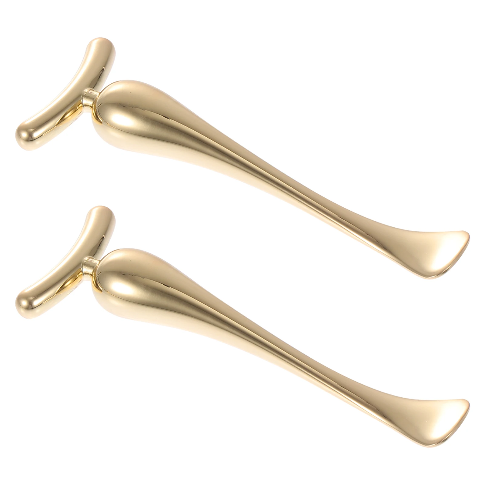 2pcs Zinc Alloy Cream Massage Sticks Smooth Durable Massagers For Women Care Tools Facial Beauty Massagers Eye Cream Spoons Eye