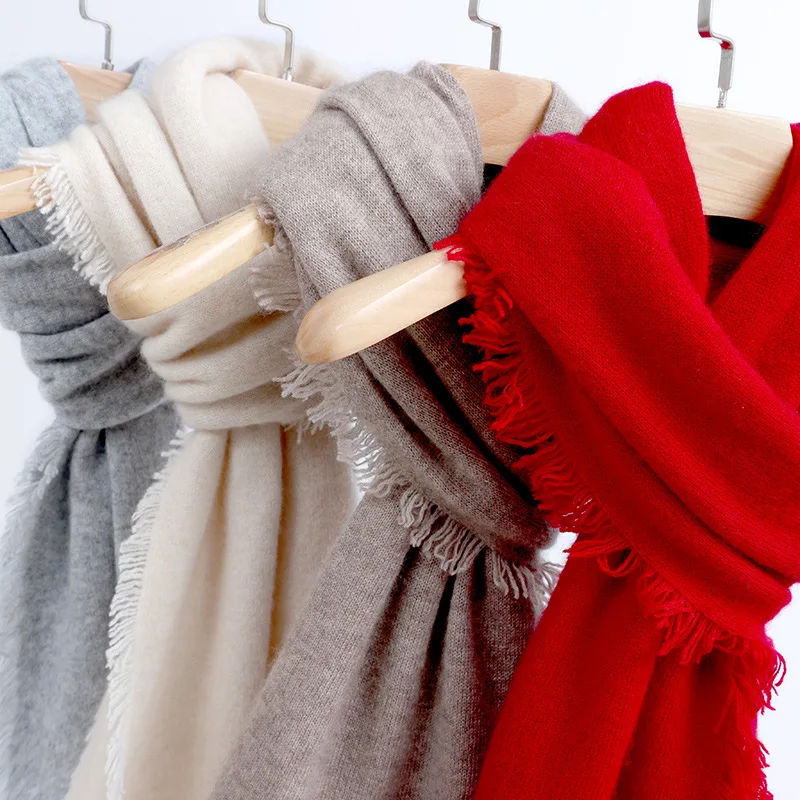 Sciarpa in cashmere glutinoso super morbida Uomo Donna Sciarpa versatile in maglia con nappe autunno inverno Offerta speciale Scialle caldo