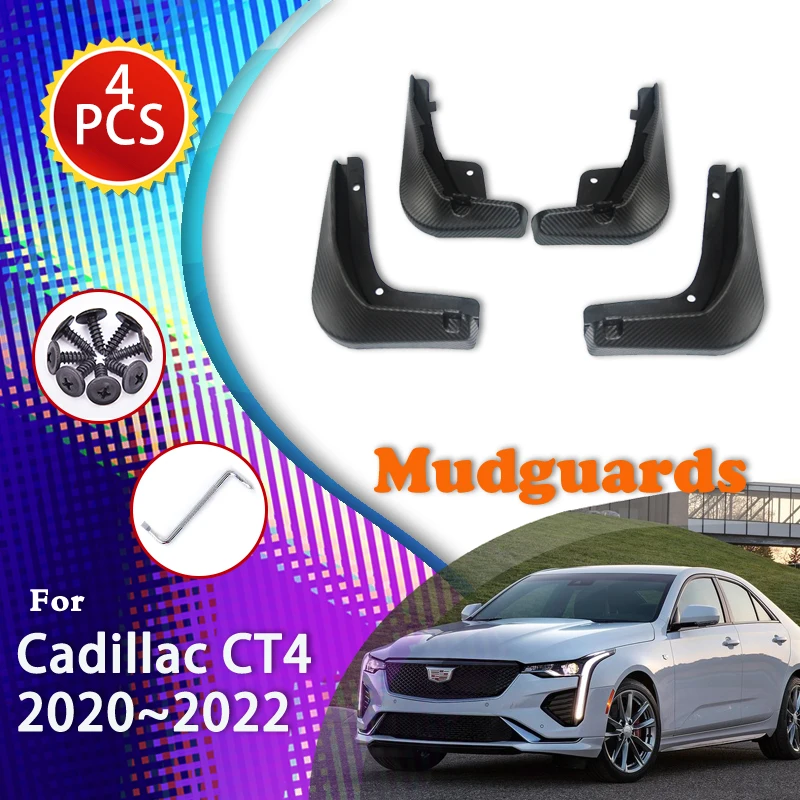 

Front And Rear Car Fenders For Cadillac CT4 2020 2021 2022 Mudguard Fender Splash Guard Mud Flap Splash Guards Auto Accessories