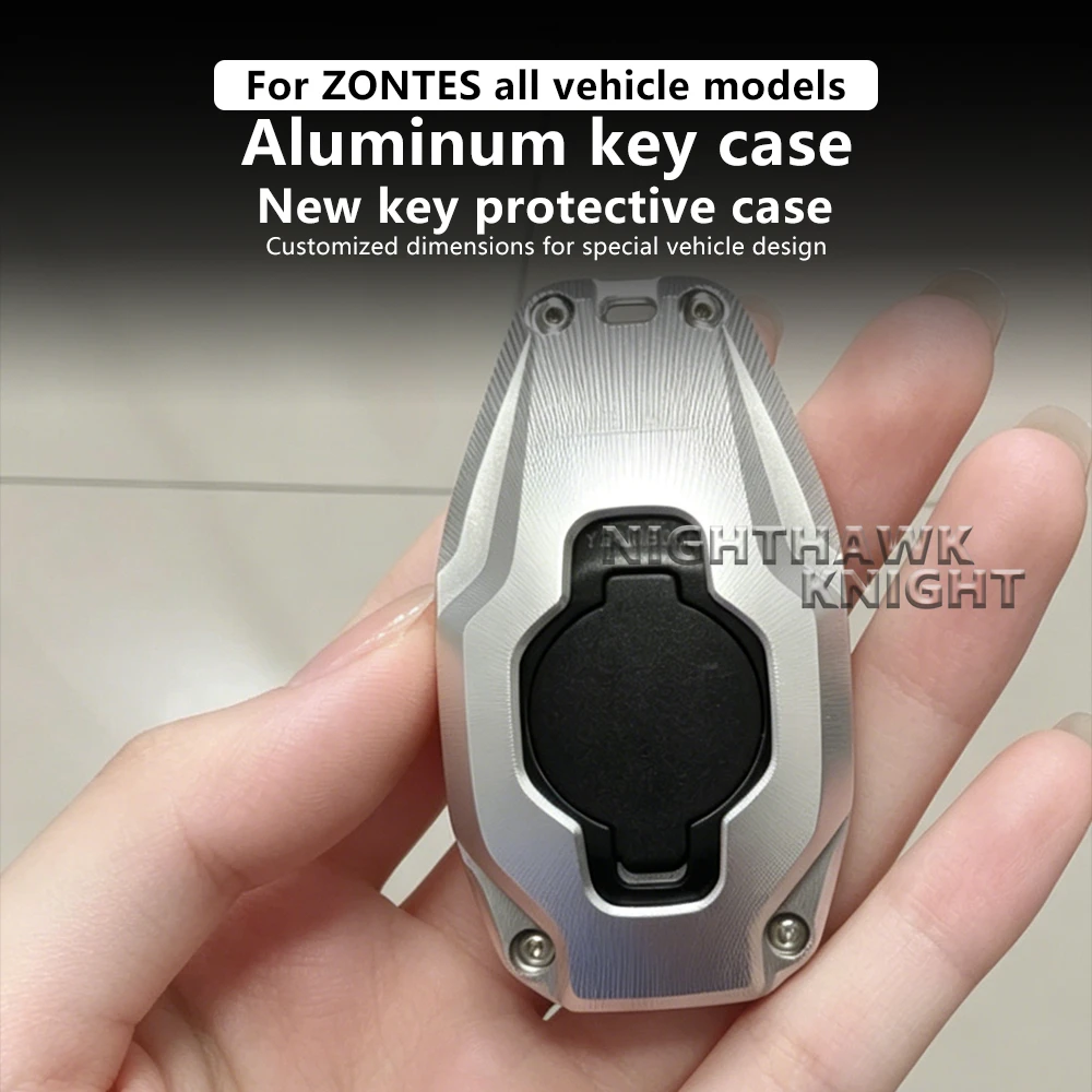 For ZONTES 368 G 368G 368D 368E 368K 368M 2024-2026 Motorcycle CNC Aluminum Key Protective Shell Key Cover Key Case Black Silver