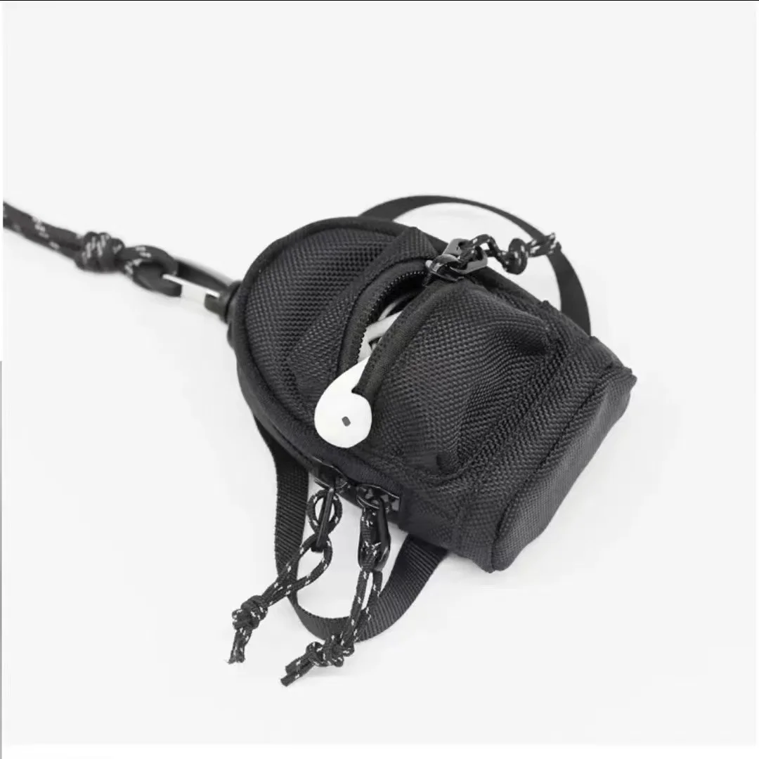 Nylon Mini Coin Backpack Pendant Multifunctional Chest Bag Portable Key Headphone Messenger Bag Casual Men\'s Handbag Travel Nylo