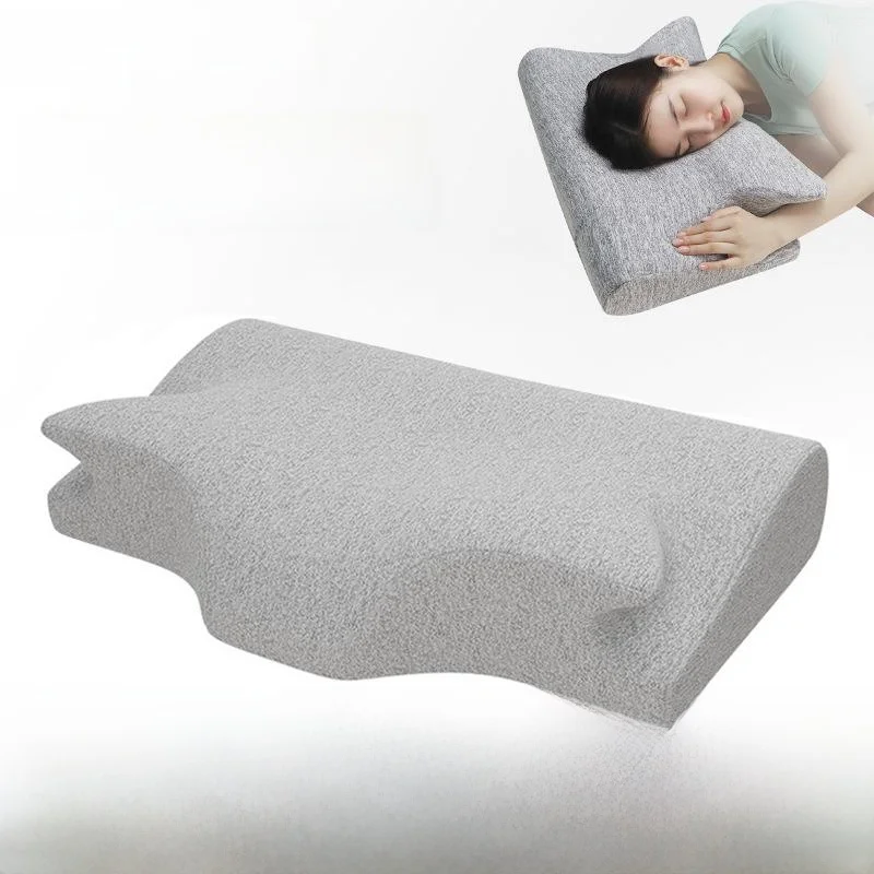 Memory Foam Pillow 13cm High Slow Rebound Neck Support Sleep Pillow Memory Pillow Soft Hard Dual Use Cotton Office Use