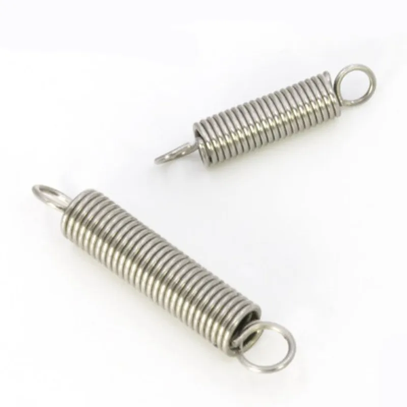 10pcs/lot 0.2mm 0.3mm 0.4mm stainless steel Tension spring with O hook extension spring