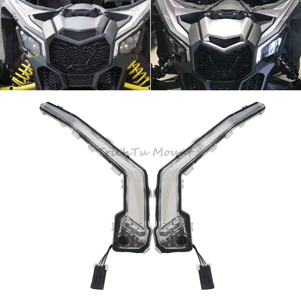 

Для Can-Am Maverick X3 Max X DS RS XMR XRC Turbo R RR 2017-2024: Светодиодный передний сигнальный фонарь (белый DRL) для UTV
