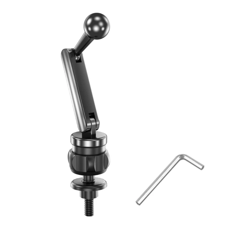 31BA Desk and Camera Stand Mount Link with 17mm Ball Head, Quarter Thread Base, Metal Extension Arm for Compatible Phone and