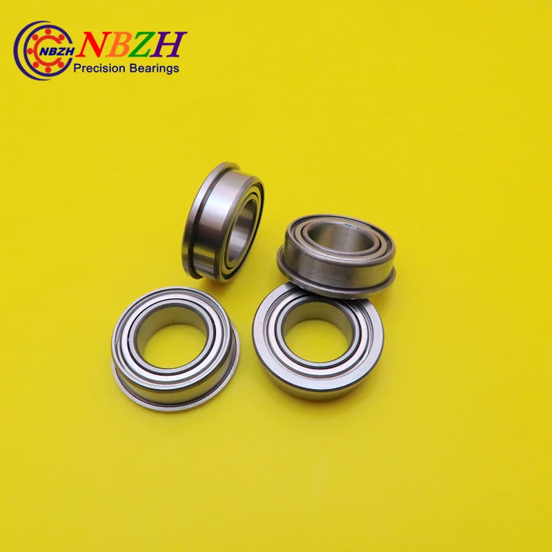 NBZH bearingF63801 12*21*7 High Quality ABEC-3 Flange Bearing Thin Wall Deep Groove Ball Bearings F63801ZZ 12*21*23*7*1.5 Mm