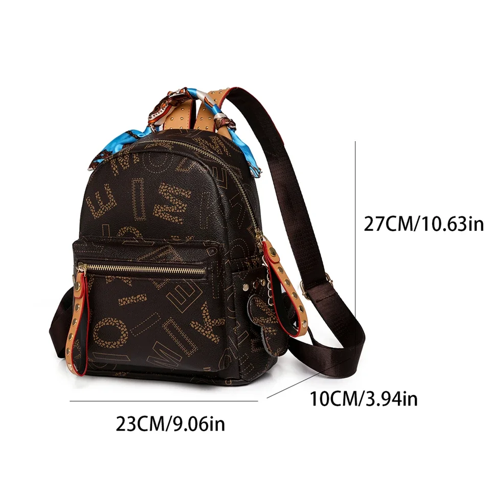 New Women\'s Backpack Fashion High Quality Printed Mini Backpack Advanced Versatile Multifunctional Storage Backpack