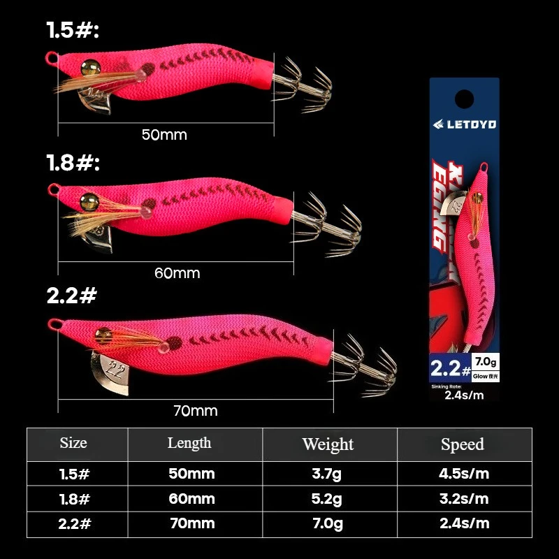 ليلة توهج الخشب الروبيان 3.7 جرام 5.2 جرام 7.0 جرام الحبار هوك انفجار هوك السحر الحبار الطعم صيد السمك الحبار هوك