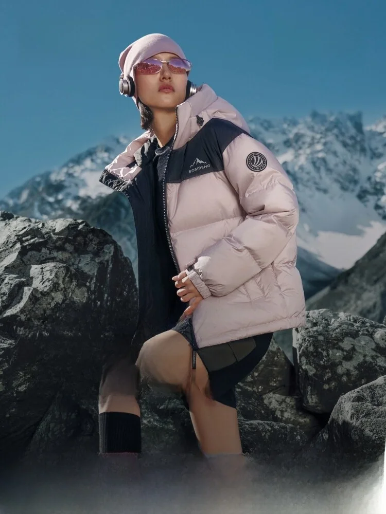 

Bosideng New Short Puffer Jacket for Women And Men Street Style Warmth Hooded Versatile Fashionable Sporty Breadth Fit