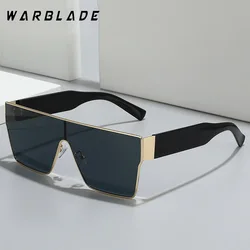 WarBLade Retro Square Sunglasses Men Women 2025 Luxury Brand Designer One Piece Decoration Sun Glasses Men Travelling Eyewear