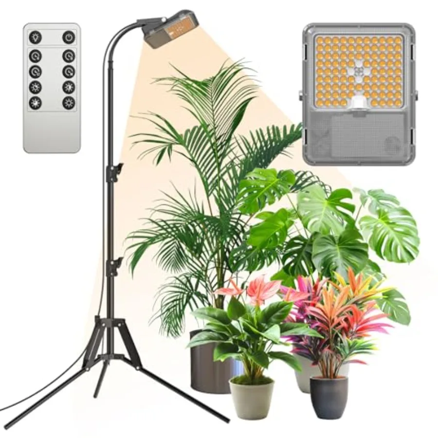 

Grow Lights for Indoor Plants Dimmable 45W Plant Lights for Indoor Growing 88 LEDs Full Spectrum Plant Grow Light Adjustable Tr