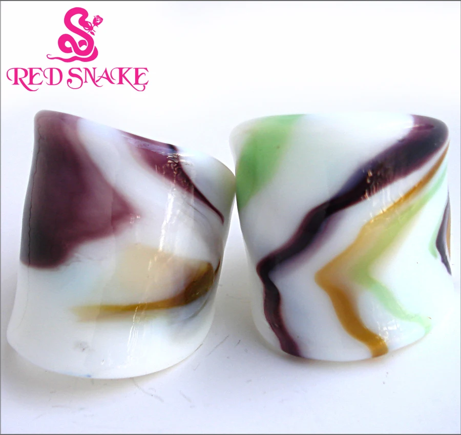 Fashion Handmade Marble texture feeling Murano Glass Ring