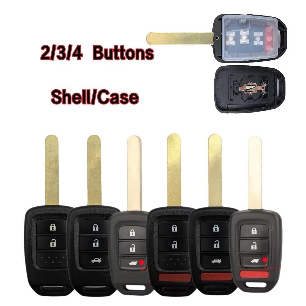 Jingxin 1/5 Pieces MLBHLIK6-1TA 2/3/4 Buttons Remote Car Key Shell Case For Honda GREIZ Civic City XRV Vezel Remote Key Shell