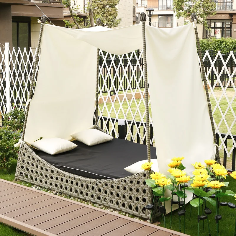 كرسي فناء ربيع حار بركة الظل كرسي شرفة رومانسية سقيفة الصيف شاطئ البحر السرير #1