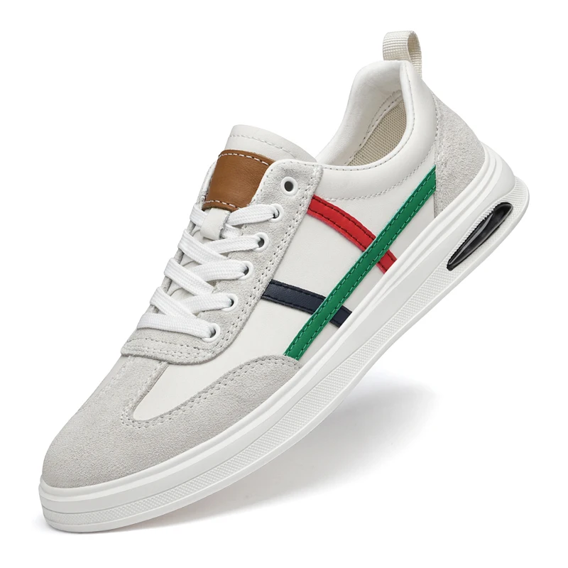 

High Quality Handmade Leather Casual Men Shoes Design Sneakers Man Breathable Leather Shoes Men Ankle Sneaker Outdoor