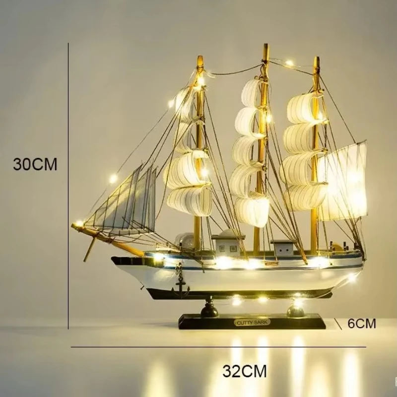 wooden-sailboat-model-creative-decoration-desktop-home-decoration