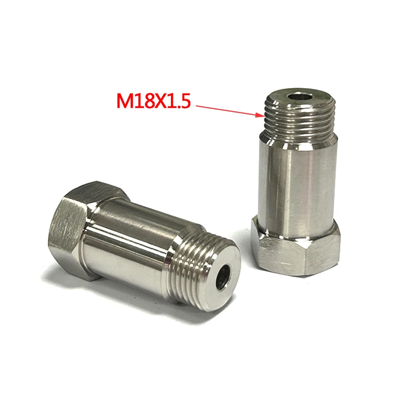 Universal Extension Oxygen O2 Sensor Adapter Extender Spacer Internal Thread M18*1.5 Stainless Steel Adapter